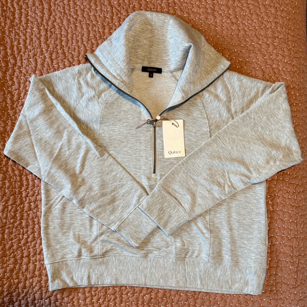 NWT Quince SuperSoft Fleece Half Zip - M